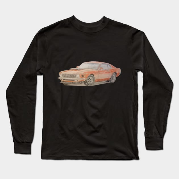 muscle car Long Sleeve T-Shirt by An.D.L.